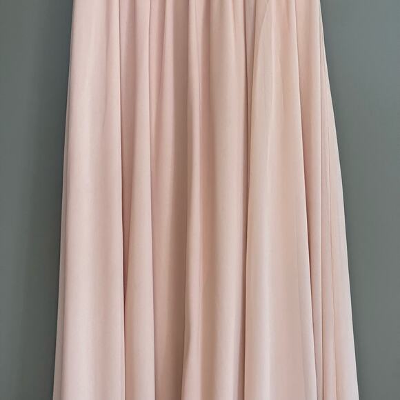Lulus Thoughts of Hue Blush Surplice Maxi Dress Small Bridesmaid Light Pink - Picture 7 of 16